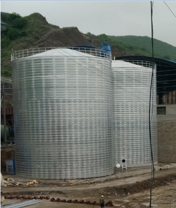 霍城粮食钢板仓的安装全过程不用热焊接